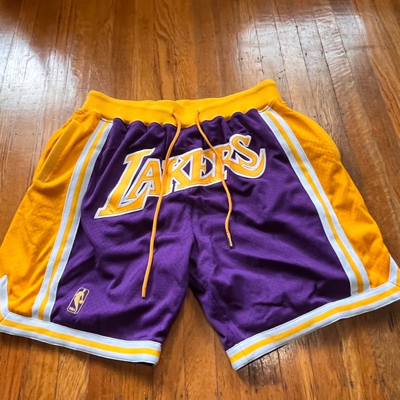 Just Don Mitchell & Ness Los Angeles Lakers Road Shorts Hardwood Classics - Picture 2 of 14